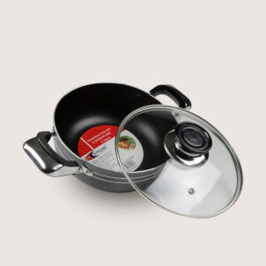 kawashi-non-stick-dutch-oven-with-glass-lid-20cm-stainles-steel-black-img1